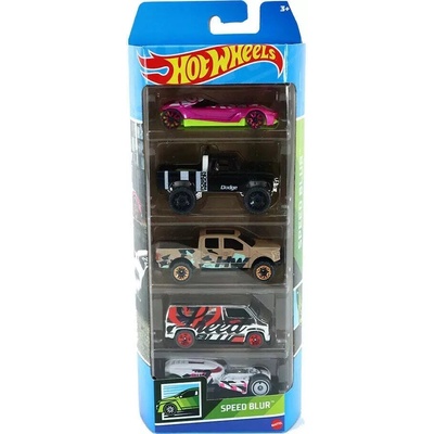 Mattel Hot Wheels Sada autíček 5-Pack Speed Blur HFV84