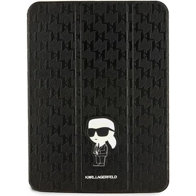 Karl Lagerfeld iPad 10.9 Folio Magnet Allover Cover Saffiano Monogram Ikonik KLFC11SAKHPKK black