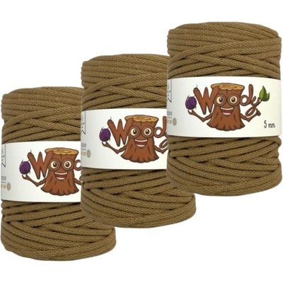 Woody Crafts 3x Woody 5 mm – Světle hnědá (100m)