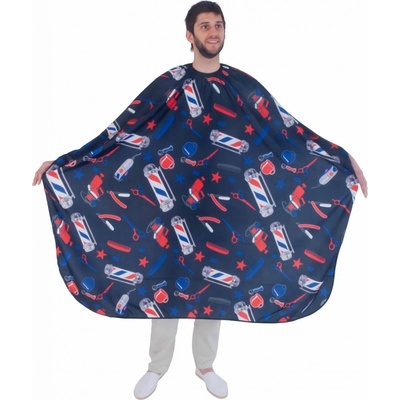 Eurostil Barber Line DeLuxe pláštenka na strihanie 160 x 140 cm farebná