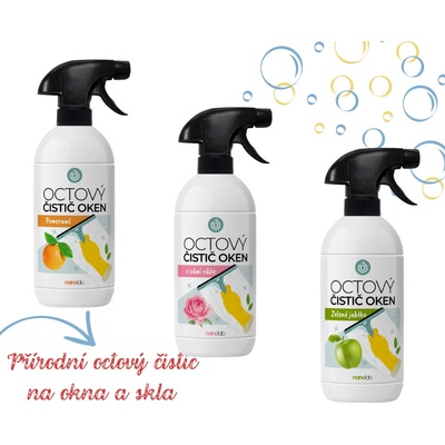 Nanolab Octový čistič na skla a okna Zelené jablko 500 ml