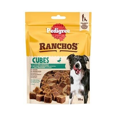 Pedigree poch.Ranchos Cubes kachní 70 g