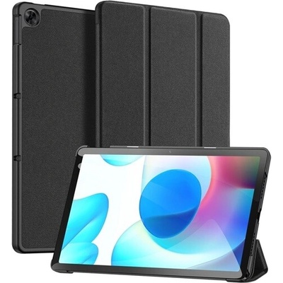 Dux Ducis Domo Realme Pad puzdro so stojanom, s efektom kože, aktívne Flip, textilný vzor, Čierne