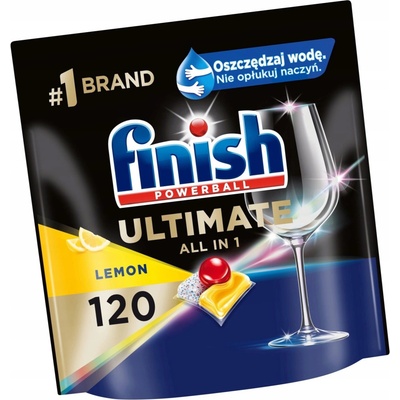 Finish Ultimate All in 1 Lemon Sparkle kapsle do myčky nádobí 120 ks – Zboží Dáma