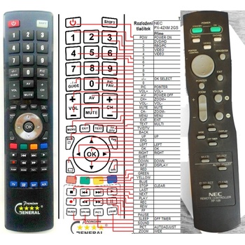 GENERAL NEC RP109 - съвместимо дистанционно управление на марката General (RP109)