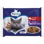 PreVital Cat Консерва говеждо/заек-пуйка в желе 4 x 100 г