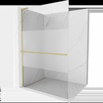 Mexen Kioto+ L душ кабина с рафт Walk-in 80 x 200 cm, прозрачен/матов, златна четкована - 800-080-123-55-35 (800-080-123-55-35)