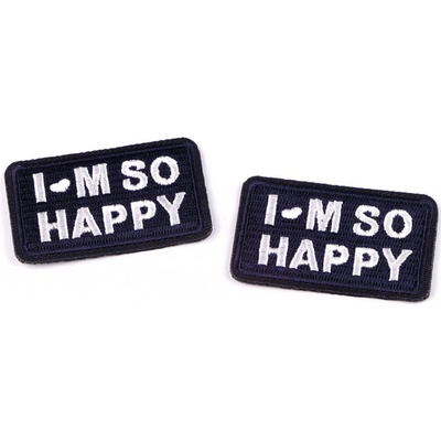 Nažehlovačka I´m so happy, střední, 2 modrá tmavá