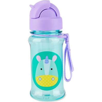 SKIP HOP Zoo fľaša so slamkou Jednorožec 12 m+ 355 ml
