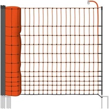 Fencee Sieť pre hydinu výška 112 cm 50 m 16 tyčov oranžová
