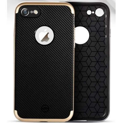 Apple Силиконов кейс за iPhone 7/8 черен със златен ринг