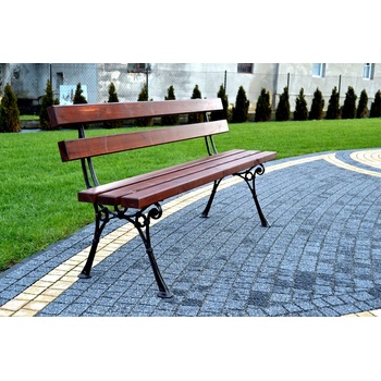 NaK Parková lavička Olga 180 cm 4 cm céder