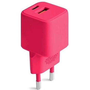 Colorum Зарядно usb-a + usb-c pd 30w colorum цвят магента