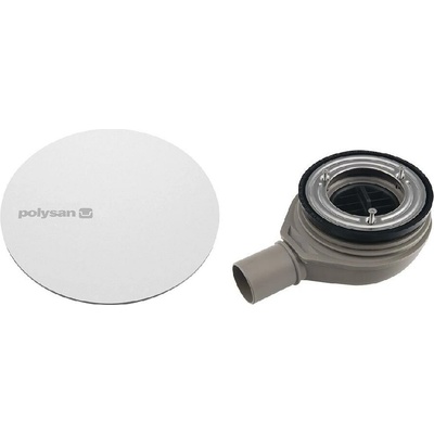 Polysan - Vaničkový sifón Mirai, priemer 90 mm, s krytkou, biela 72730W