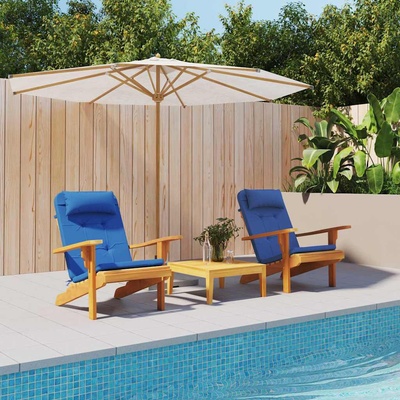 vidaXL Възглавници за столове Едноцветен 2 pcs Синьо 58 x 77 x 4, 5 см (361840)