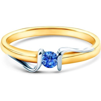 SAVICKI Годежен пръстен Savicki: двуцветно злато, син сапфир