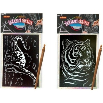 Škrabací obrázek hologram 14x25cm 8 druhů