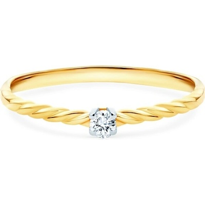 Savicki Zásnubný prsteň žlté zlato diamant SAVP D 21028 PI