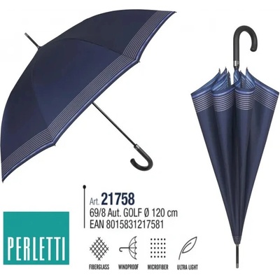 Perletti Technology pánský holový deštník 21758 modrá