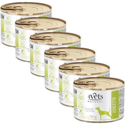 4Vets NATURAL Veterinary Exclusive ALLERGY 6 x 185 г