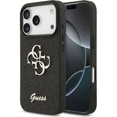 GUESS Калъф Guess Fixed Glitter Big 4G за iPhone 17 Pro - черен
