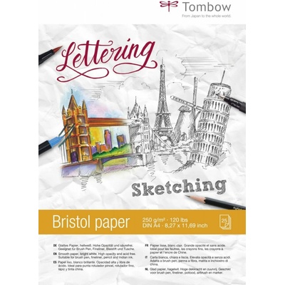 Tombow Bristol kreslicí A4 25 listů 250 g/m2