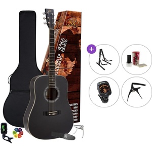 SX SD104KBK Premium SET Black Акустична китара