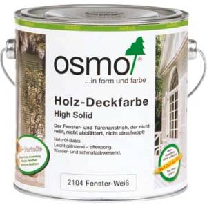 Osmo Opaque Gloss Wood Stain 2104 White - Плътно масло за дограми и врати 0.75л (1159)