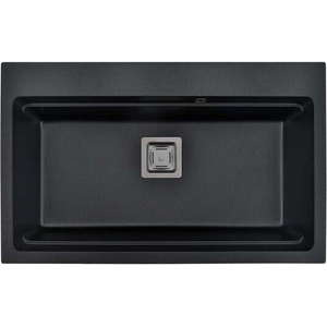 Inter Ceramic Гранитна мивка ICGS 8213 Black - за вграждане (ICGS 8213 BLACK) Мивка за вграждане