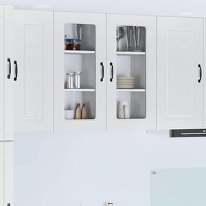 vidaXL Панел за миялна машина Kalmar 2 бр. Лъскаво бяло (884643)