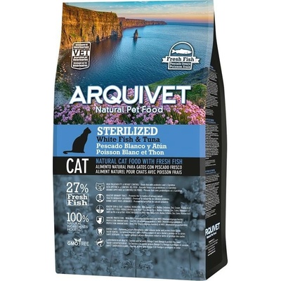 Arquivet pre sterilizované mačky s bielou rybou a tuniakom 1,5 kg