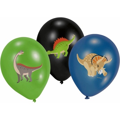 Amscan Latexové balóny Happy Dinosaur 27,5 cm
