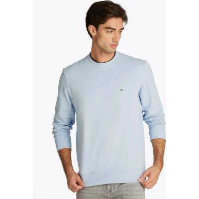 Tommy Hilfiger mikina s logom okrúhly výstrih modrá