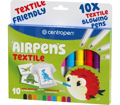 Centropen Foukací fixy TEXTILE 1539 na textil sada 10 ks