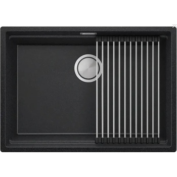 Твоят Стил Графитна кухненска мивка за вграждане под плот Прага 70 Level 660 x 470 мм
