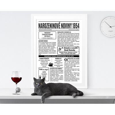 Narozeninové noviny 1954 - jednostranné