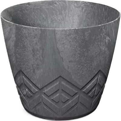 PROSPERPLAST Květináč ARECO BETON EFFECT marengo 13,8 cm