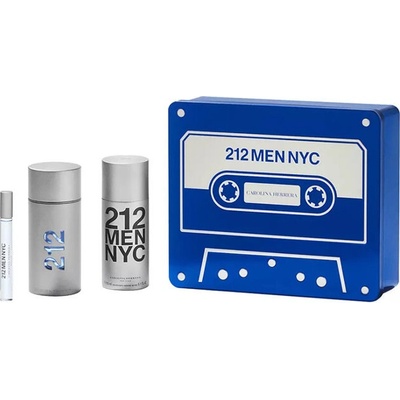 Carolina Herrera 212 NYC Men EDT 100 ml + deodorant 150 ml + EDT 10 ml darčeková sada