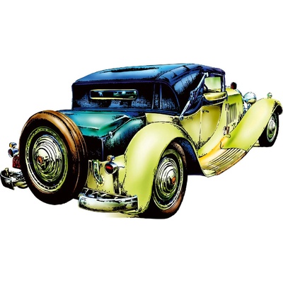 DIMEX ART Флизелинов фототапет стара зелена кола 375 x 250 см