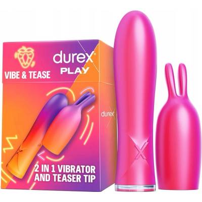 Durex Play Vibe & Tease 2in1 & Teaser Tip se stimulačním nástavcem růžová