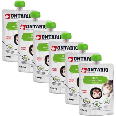ONTARIO Cat пате с вкусно месо от патица 6 x 90 г