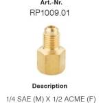 Errecom - Италия RP1009.01 - Адаптер 1/4 SAE (M) x 1/2 ACME (F) ; ERRECOM