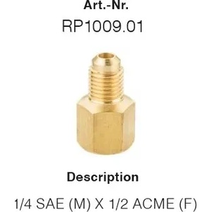 Errecom - Италия RP1009.01 - Адаптер 1/4 SAE (M) x 1/2 ACME (F) ; ERRECOM
