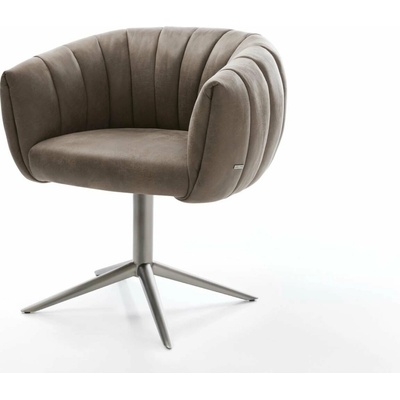 Delife Jada-Flex mikrovlákno taupe vintage křížová podnož grafit taštičkové pružiny