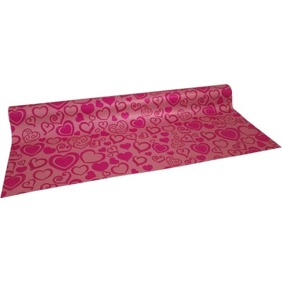 Floristická fólie 50cm x 9,1m - serc-duo 37\5-STARORŮŽOVÁ