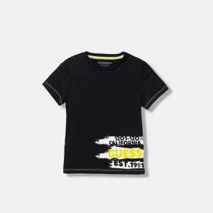 GUESS Черна тениска за мини момче Guess