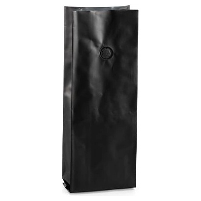 Sáček BS | černý mat | ventil obsah 250g (80 × 280 + 50mm)