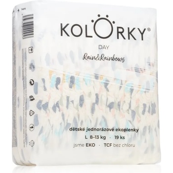 Image 1 of Kolorky Day Rain&Rainbow еднократни ЕКО пелени размер L 8-13 Kg 19 бр