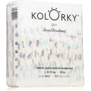 Kolorky Day Rain&Rainbow еднократни ЕКО пелени размер L 8-13 Kg 19 бр