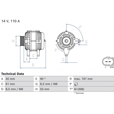 Alternátor BOSCH 0 986 084 810